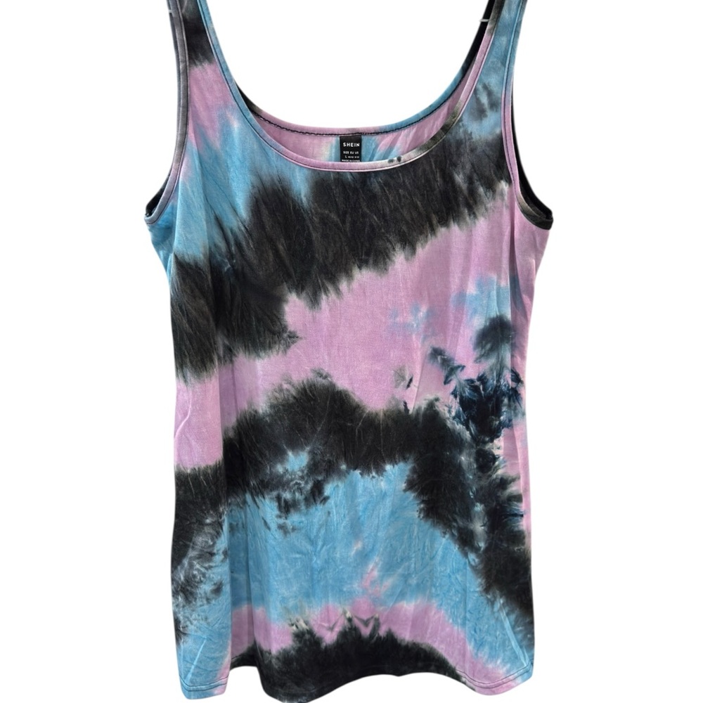 SHEIN Multicolor Tie-Dye Tank Top